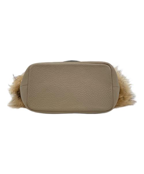 VIOLAd'ORO（ヴィオラドーロ）VIOLAd'ORO (ヴィオラドーロ) ファーハンドバッグ ブラウンの古着・服飾アイテム