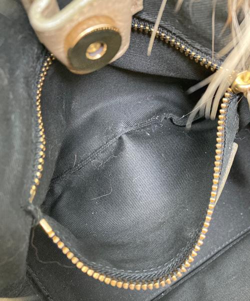 VIOLAd'ORO（ヴィオラドーロ）VIOLAd'ORO (ヴィオラドーロ) ファーハンドバッグ ブラウンの古着・服飾アイテム