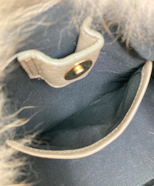 VIOLAd'ORO（ヴィオラドーロ）VIOLAd'ORO (ヴィオラドーロ) ファーハンドバッグ ブラウンの古着・服飾アイテム