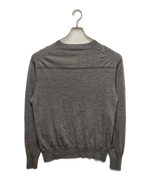 nano・universe（ナノ・ユニバース）nano・universe (ナノ・ユニバース) ファインゲージ Vネックニット グレー サイズ:XLの古着・服飾アイテム
