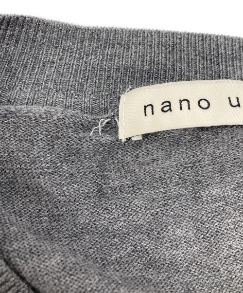 nano・universe（ナノ・ユニバース）nano・universe (ナノ・ユニバース) ファインゲージ Vネックニット グレー サイズ:XLの古着・服飾アイテム