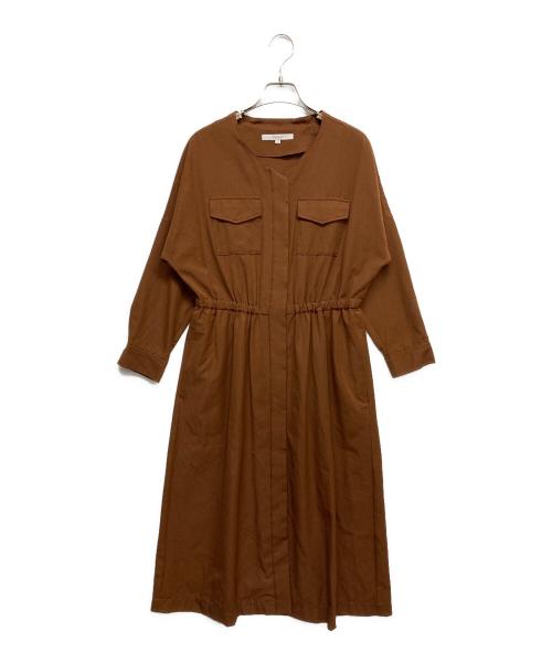 UNTITLED（アンタイトル）UNTITLED (アンタイトル) 長袖ワンピース ブラウン サイズ:2の古着・服飾アイテム