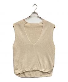 GALLARDA GALANTE（ガリャルダガランテ）の古着「深Vニットプルオーバー」｜ベージュ