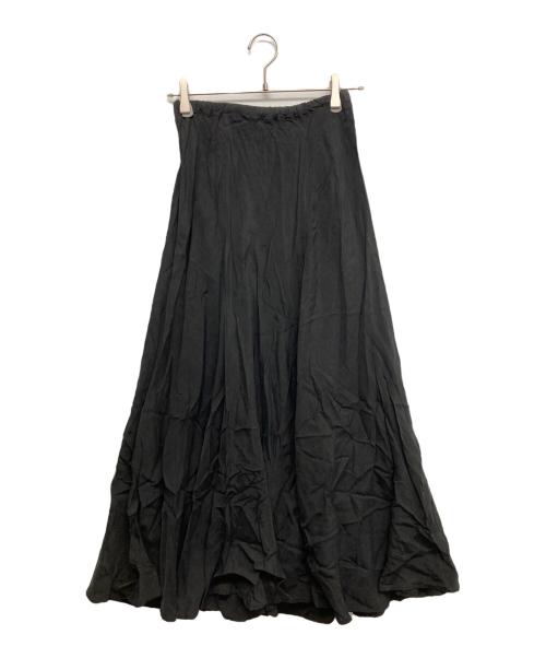 Plage（プラージュ）Plage (プラージュ) Washable Fibril ギャザーロングスカート ブラック サイズ:38の古着・服飾アイテム