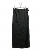 SOU・SOUソウソウ）の古着「リネンスカート」｜ブラック