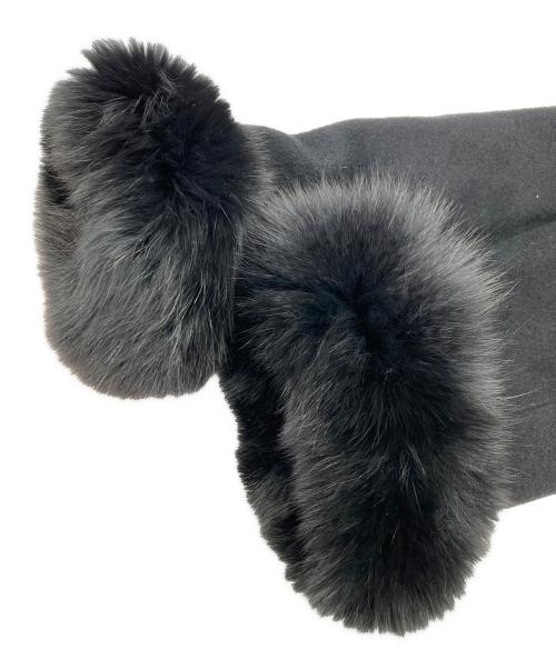 avido（アヴィッド）AVIDO (アヴィッド) カシミヤコート ブラック サイズ:9の古着・服飾アイテム