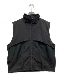 AVALONE（アヴァロン）の古着「HIGH TECH MATERIAL OVERLAP VEST」｜ブラック