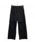 AVALONE（アヴァロン）の古着「VIRGIN WOOL MIX OVERLAP WiDE TROUSERS」｜ブラック