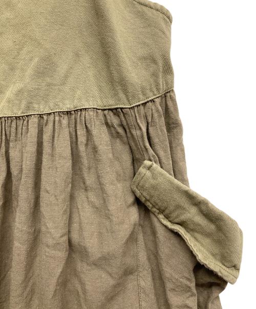 nest Robe（ネストローブ）nest Robe (ネストローブ) チノコンビサロペットワンピース カーキ サイズ:Fの古着・服飾アイテム