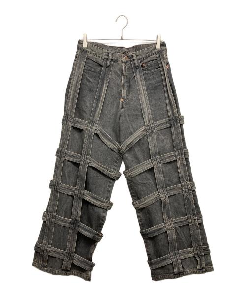 SUGARHILL（シュガーヒル）SUGARHILL (シュガーヒル) CAGED DENIM PANTS グレー サイズ:32の古着・服飾アイテム