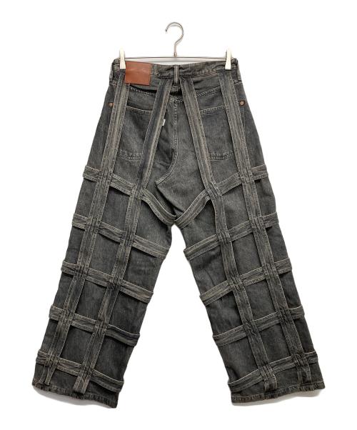 SUGARHILL（シュガーヒル）SUGARHILL (シュガーヒル) CAGED DENIM PANTS グレー サイズ:32の古着・服飾アイテム