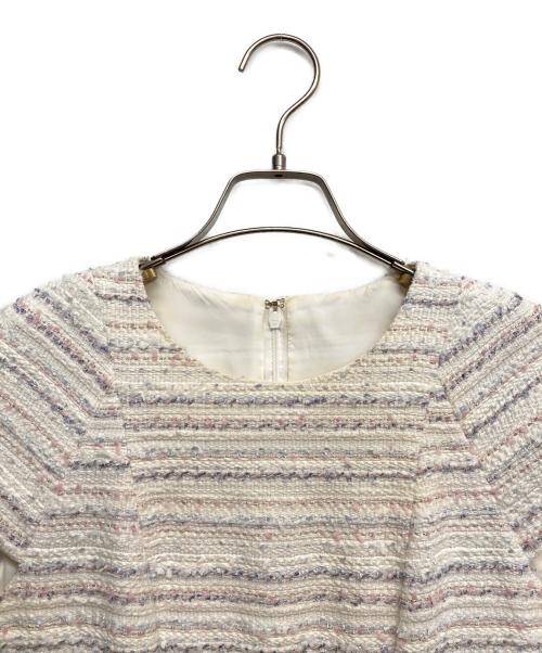ANAYI（アナイ）ANAYI (アナイ) ツイードノースリーブワンピース ホワイト サイズ:38の古着・服飾アイテム