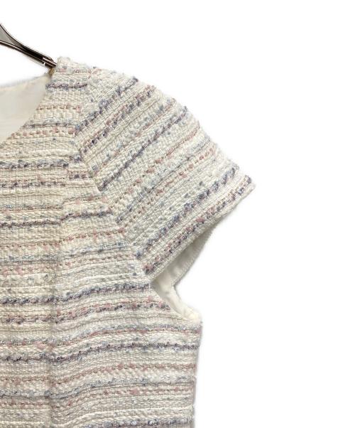 ANAYI（アナイ）ANAYI (アナイ) ツイードノースリーブワンピース ホワイト サイズ:38の古着・服飾アイテム