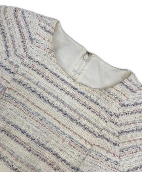 ANAYI（アナイ）ANAYI (アナイ) ツイードノースリーブワンピース ホワイト サイズ:38の古着・服飾アイテム