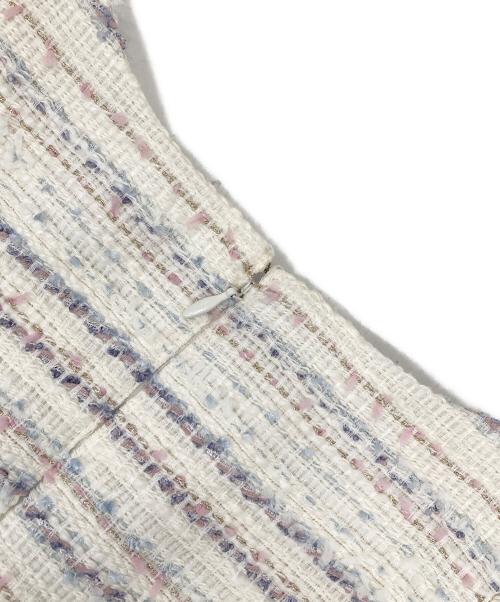 ANAYI（アナイ）ANAYI (アナイ) ツイードノースリーブワンピース ホワイト サイズ:38の古着・服飾アイテム