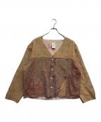 ARTISAV VINTAGEアルティサブ ヴィンテージ）の古着「KANTAノーカラージャケット」｜ベージュ