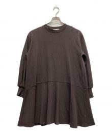 Snidel（スナイデル）の古着「スウェットミニワンピース」｜ブラウン