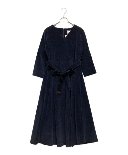 'S Max Mara（エスマックスマーラ）'S Max Mara (エスマックスマーラ) コーデュロイワンピース ネイビー サイズ:42 未使用品の古着・服飾アイテム