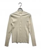 Plageプラージュ）の古着「リブカーディガン」｜ホワイト