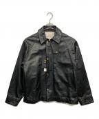 DEUXIEME CLASSEドゥーズィエム クラス）の古着「CINQUANTAラムレザージャケット」｜ブラック