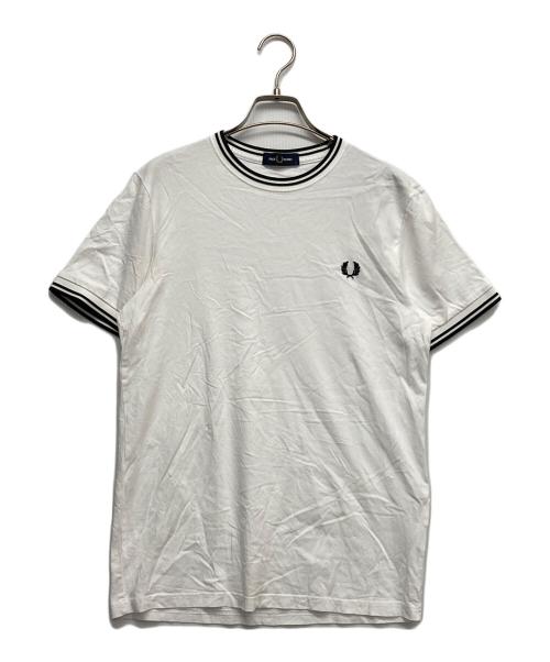 FRED PERRY（フレッドペリー）FRED PERRY (フレッドペリー) クルーネックTシャツ ホワイト サイズ:Sの古着・服飾アイテム