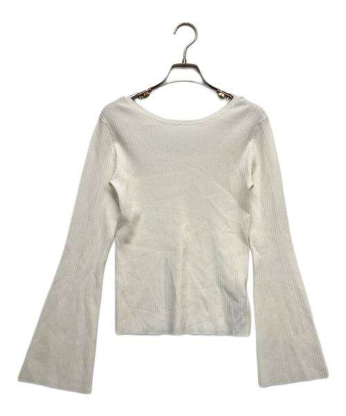Noble（ノーブル）Noble (ノーブル) リブニット ホワイト サイズ:F 未使用品の古着・服飾アイテム