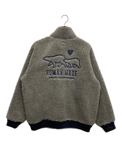HUMAN MADE（ヒューマンメイド）HUMAN MADE (ヒューマンメイド) BOA FLEECE JACKET グレー サイズ:Lの古着・服飾アイテム