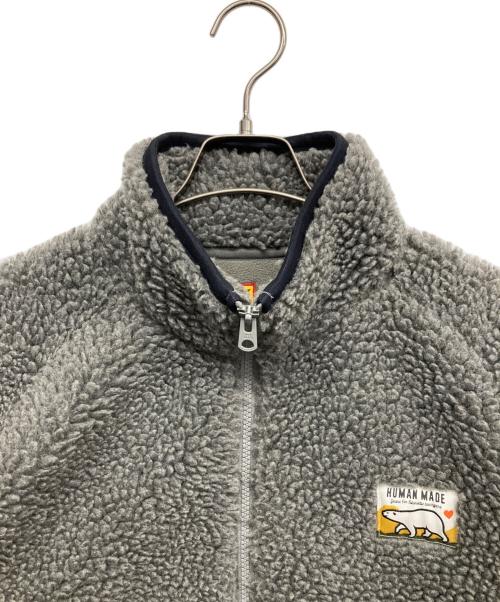 HUMAN MADE（ヒューマンメイド）HUMAN MADE (ヒューマンメイド) BOA FLEECE JACKET グレー サイズ:Lの古着・服飾アイテム