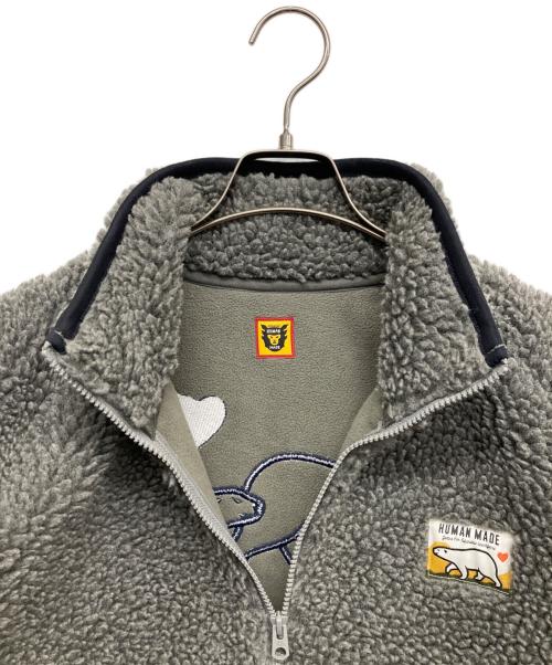 HUMAN MADE（ヒューマンメイド）HUMAN MADE (ヒューマンメイド) BOA FLEECE JACKET グレー サイズ:Lの古着・服飾アイテム