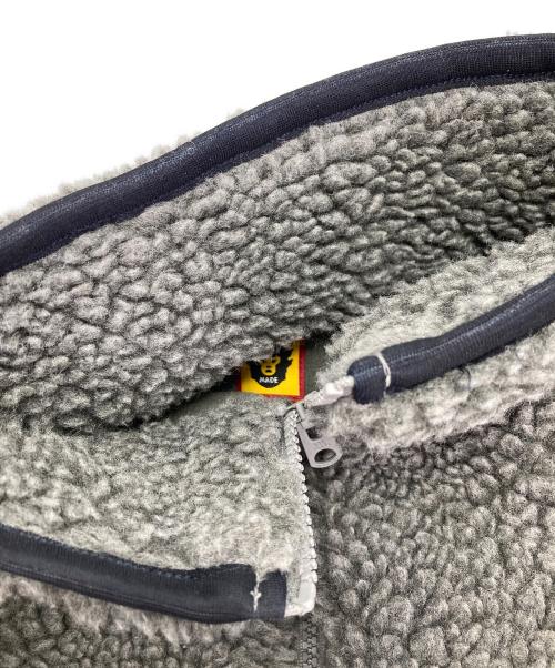 HUMAN MADE（ヒューマンメイド）HUMAN MADE (ヒューマンメイド) BOA FLEECE JACKET グレー サイズ:Lの古着・服飾アイテム