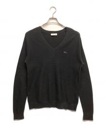 LACOSTE（ラコステ）の古着「薄手ニット」｜ブラック