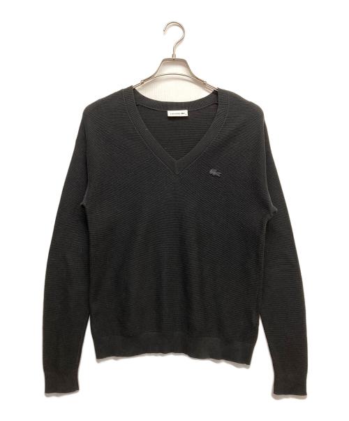 LACOSTE（ラコステ）LACOSTE (ラコステ) 薄手ニット ブラック サイズ:36の古着・服飾アイテム