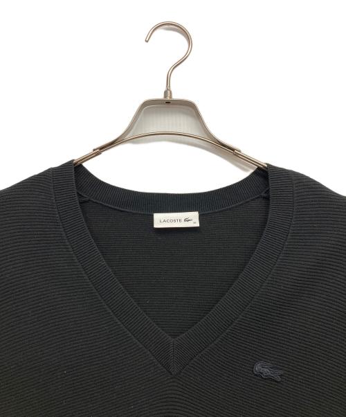LACOSTE（ラコステ）LACOSTE (ラコステ) 薄手ニット ブラック サイズ:36の古着・服飾アイテム