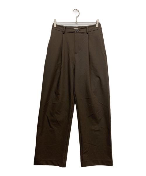tageechita（タジチタ）tageechita (タジチタ) Wide-Leg One-Tuck Pants ブラウン サイズ:Lの古着・服飾アイテム
