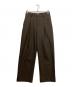 tageechita（タジチタ）の古着「Wide-Leg One-Tuck Pants」｜ブラウン