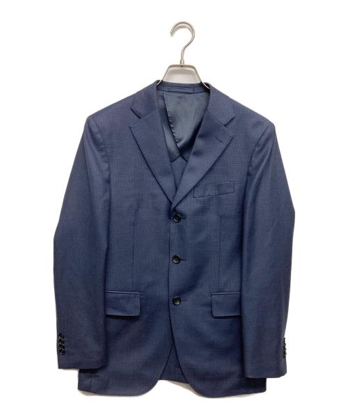 ERMENEGILDO ZEGNA（エルメネジルド・ゼニア）Ermenegildo Zegna (エルメネジルド・ゼニア) Sartoria pisthes (サルトリア ピステス) セットアップスーツ ネイビー サイズ:44の古着・服飾アイテム