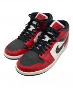 NIKEナイキ）の古着「エアジョーダン1 ミッドハイカットスニーカー」｜レッド