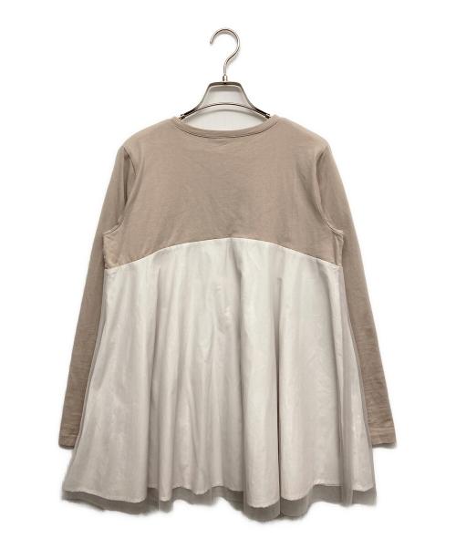 BEARDSLEY（ビアズリー）BEARDSLEY (ビアズリー) 切替カットソー ベージュ サイズ:Fの古着・服飾アイテム