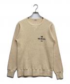 Healthknitヘルスニット）の古着「ワッフルカットソー」｜ベージュ