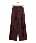 chignonシニヨン）の古着「シニヨン タック イージー パンツ」｜ブラウン