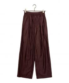 chignon（シニヨン）の古着「シニヨン タック イージー パンツ」｜ブラウン