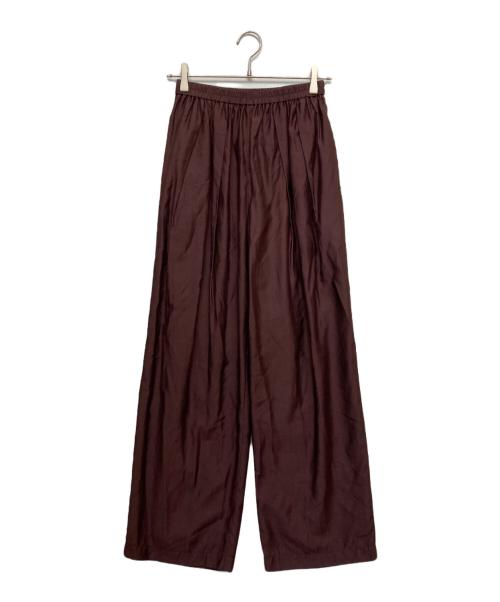 chignon（シニヨン）chignon (シニヨン) シニヨン タック イージー パンツ ブラウン サイズ:F 未使用品の古着・服飾アイテム