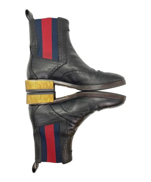 GUCCI（グッチ）GUCCI (グッチ) サイドゴアブーツ ブラウン サイズ:36 1/2の古着・服飾アイテム