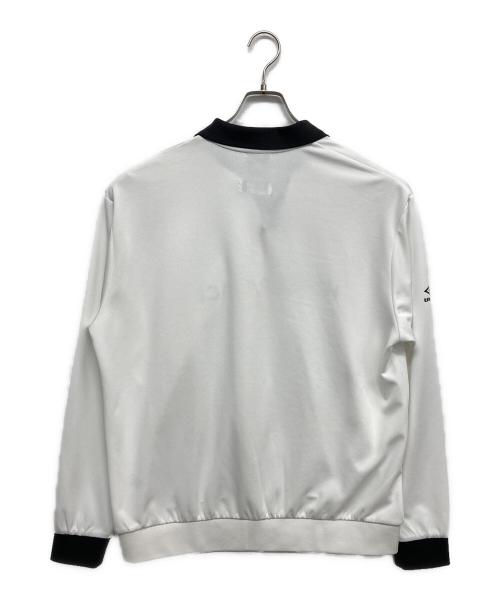 hotel palace（ホテルプレイス）HOTEL PALACE (ホテルプレイス) UMBRO (アンブロ) プリントカットソー ホワイト サイズ:Lの古着・服飾アイテム