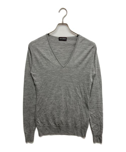 JOHN SMEDLEY（ジョンスメドレー）JOHN SMEDLEY (ジョンスメドレー) 薄手ニット グレー サイズ:Mの古着・服飾アイテム