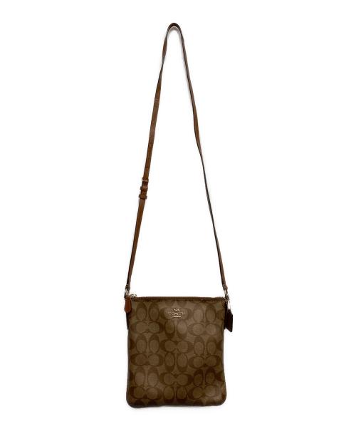 COACH（コーチ）COACH (コーチ) シグネチャーショルダーバッグ ブラウンの古着・服飾アイテム