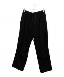 COMOLI（コモリ）の古着「ウールニータックパンツ」｜ブラック