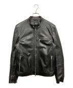 EMMETIエンメティ）の古着「JURI ライダースジャケット」｜ブラック