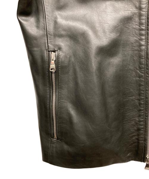 EMMETI（エンメティ）EMMETI (エンメティ) JURI ライダースジャケット ブラック サイズ:50の古着・服飾アイテム