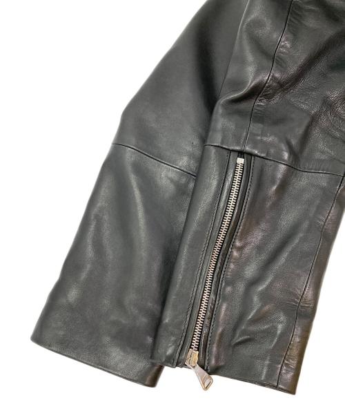 EMMETI（エンメティ）EMMETI (エンメティ) JURI ライダースジャケット ブラック サイズ:50の古着・服飾アイテム